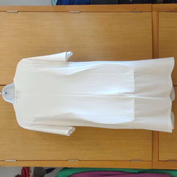 NWOT White Short Sleeve Dress SZ L By Nina Leonard - Picture 2 of 10